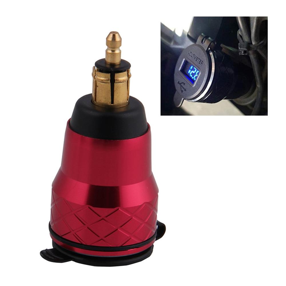 Adaptador de enchufe de mechero para cargador de motocicleta con pantalla Led R1200Gs Triumph Tiger 800 Xc Hella Din a cargador Usb para motocicleta 5V 2.1A