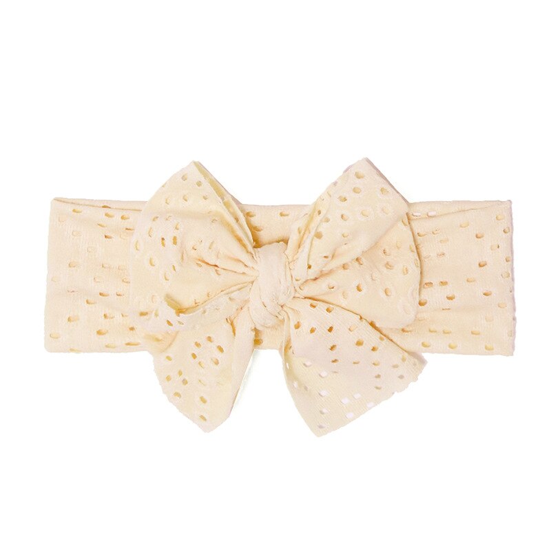 Baby Hoofdband Bows Haarband Voor Meisjes Hollow Headwrap Brede Tulband Kinderen Effen Kleur Haaraccessoires Infant Mooie Hoofdbanden: 4