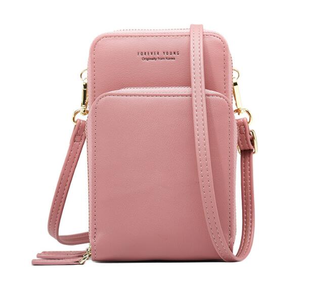Crossbody Cell Phone Shoulder Bag Cellphone Bag Daily Use Card Holder Mini Summer Shoulder Bag for Women Wallet: Pink