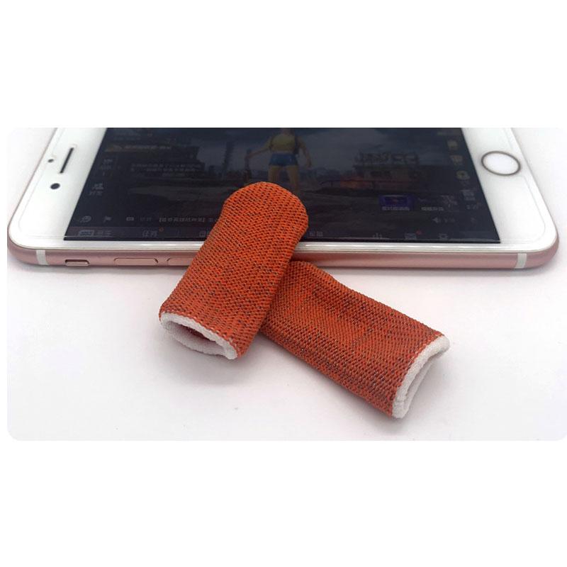 Guantes de dedos con pantalla táctil, fibra conductora, antisudor, transpirables, táctiles y sensibles para juegos de teléfonos móviles: Naranja