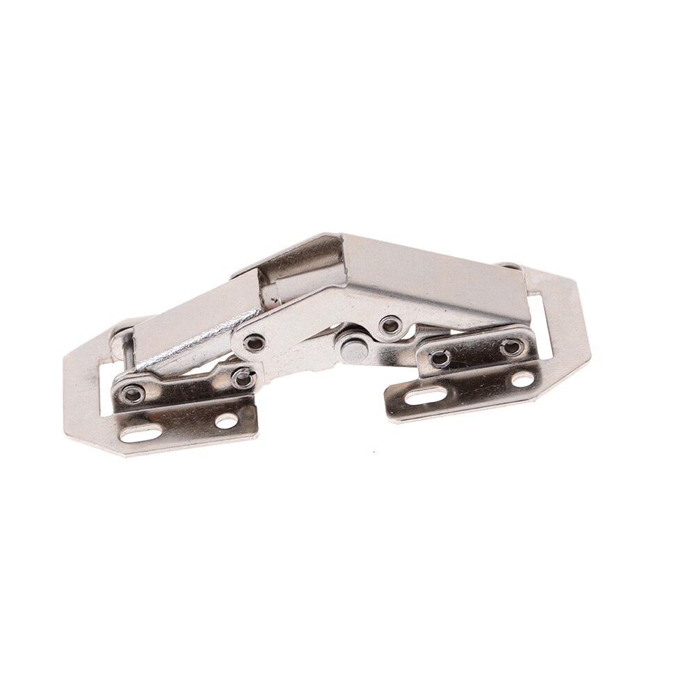 1PCS 3 Inch No-Drilling Hole Cabinet Hinge Bridge Shaped Spring Frog Hinge Full Overlay Cupboard Door Hinges