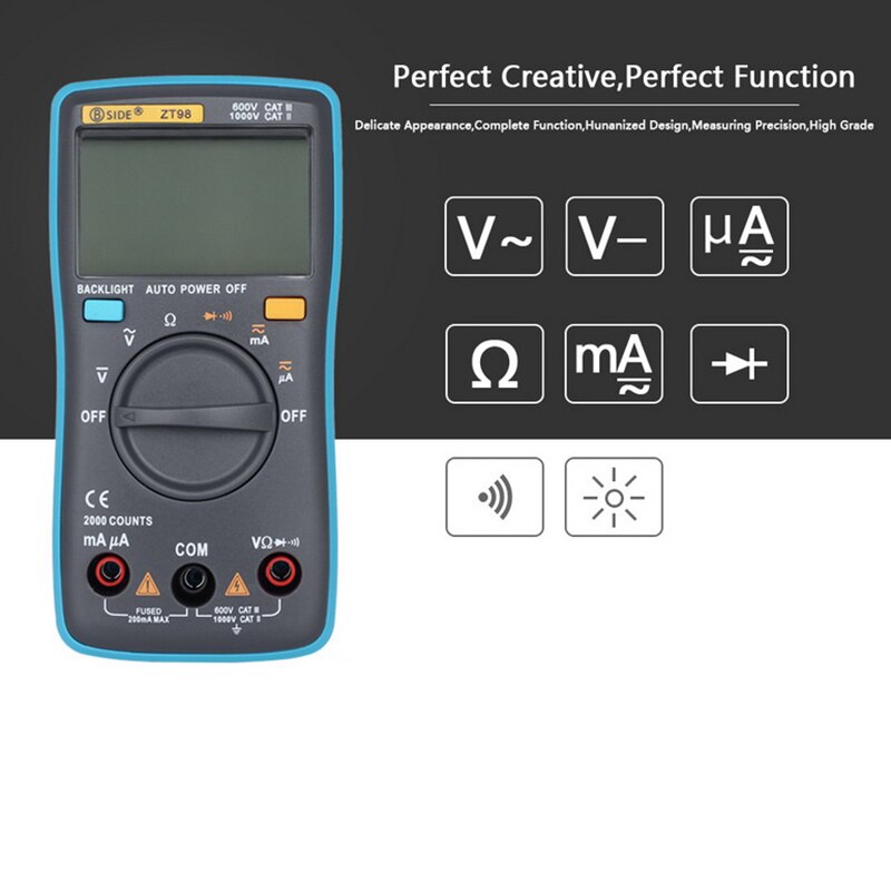 LCD Digital Multimeter Portable Handheld /DC Tester Meter Multitester Pocket Current Ohmmeter Meters Tester Tools