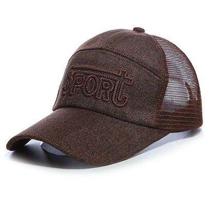 Stijl lente mesh snapback brief baseball pet snel drogende zomer zonnehoed ademende chapeu casual mesh: Koffiesport