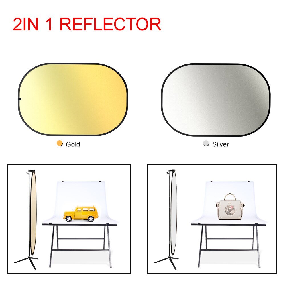 Oval Multi Rabatt 60*90cm Reflektor Halfter Fotografie Mit Stativ Tragbare Licht Diffusor Faltbare Für Foto Studio Zubehör