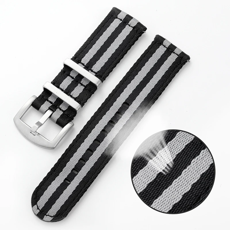 Urrem 20mm 22mm nylon premium glat blød nylon sportsrem hurtigudløser universal lærredsrem urrem