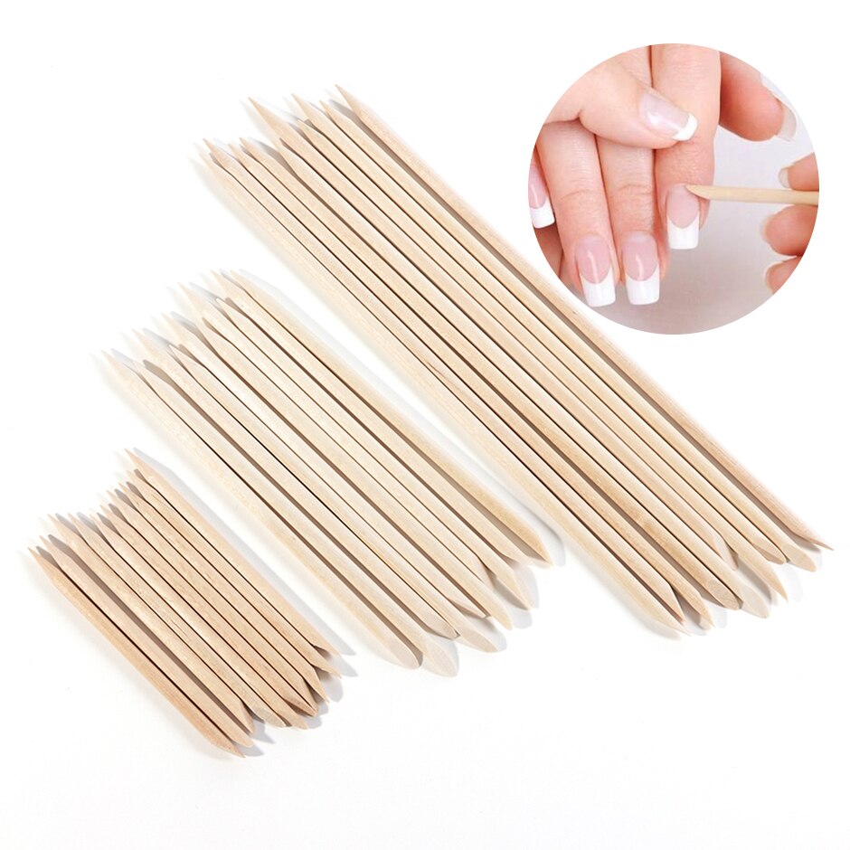 10/30/50/100pcs Bois Baguettes D&#39;orange Ongles Cuticule Poussoir Retrait Parsemant Gemme Outil De Manucure Pédicure Ongles Ensemble de Bâtonnets De NT709