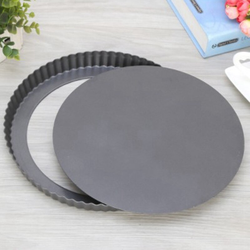Moule à quiche rond à fond amovible de 11- pouces, antiadhésif, amovible, pour tarte aux œufs, gâteau, moule à tarte, plaque à pizza, plateau, outils de cuisson