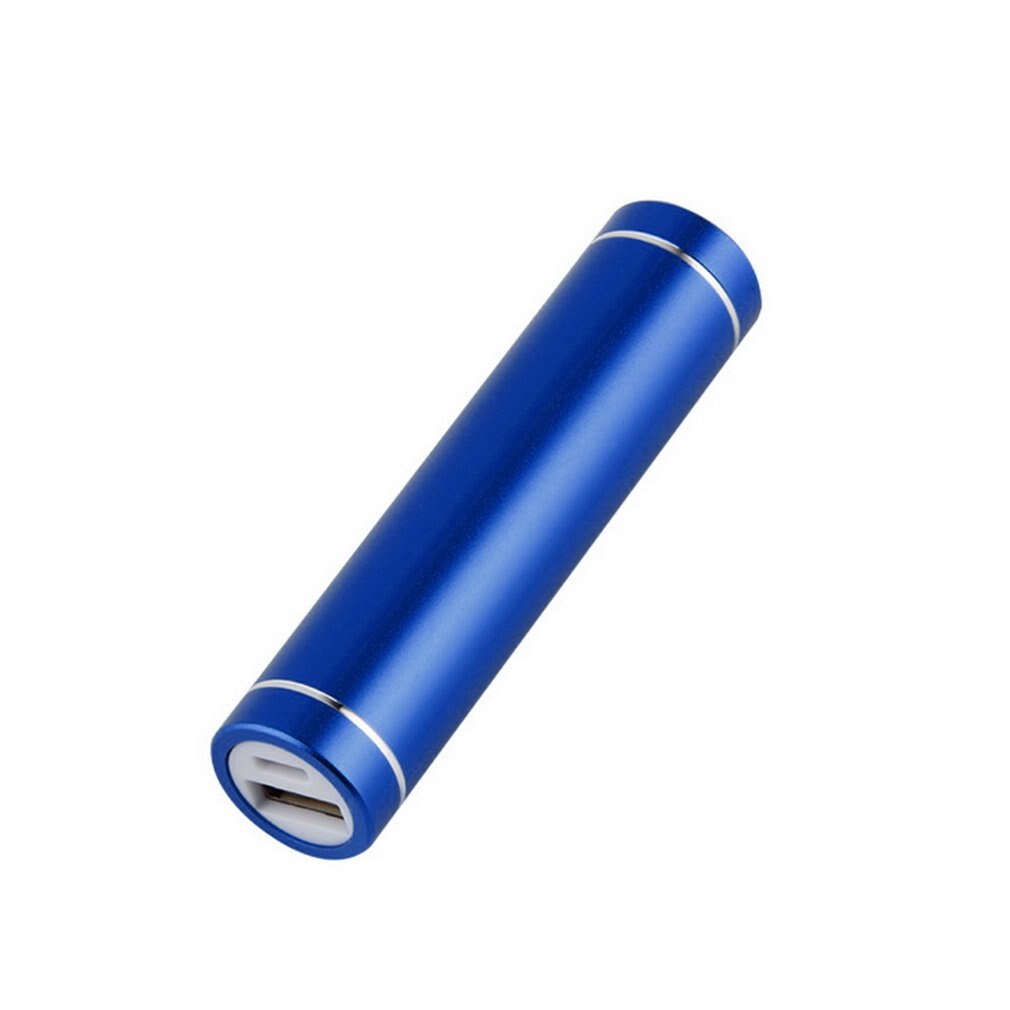 1 pcs Portable USB Mobile Power Bank Charger Pack Box Battery Case for 1 x 18650: blue