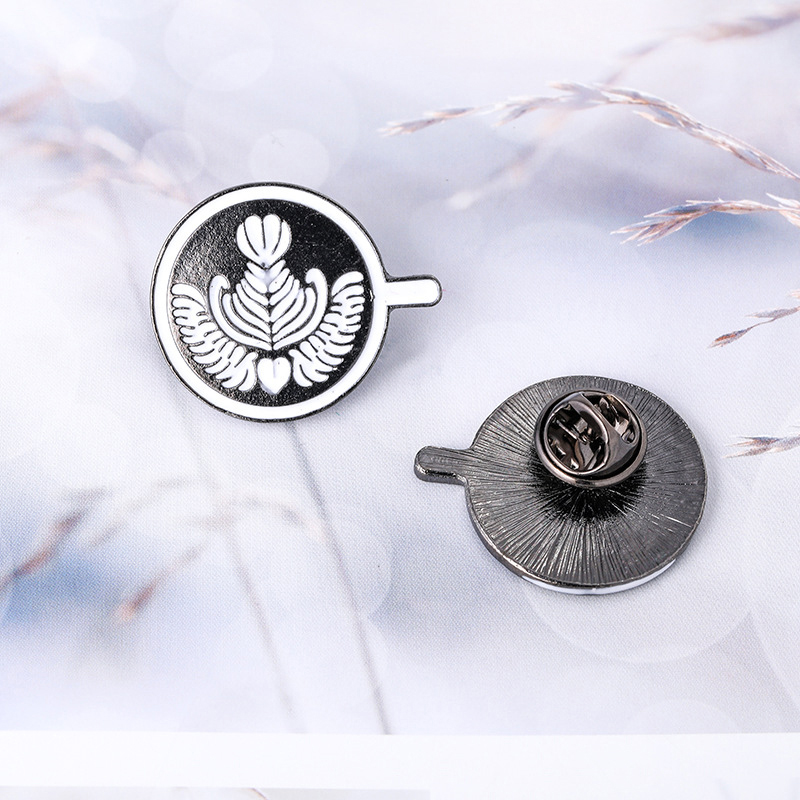 Accesorios de café expreso para parejas, esmaltado para broche de gota de aceite taza de té, Mini insignia de café Tamper, de café para los amantes del café