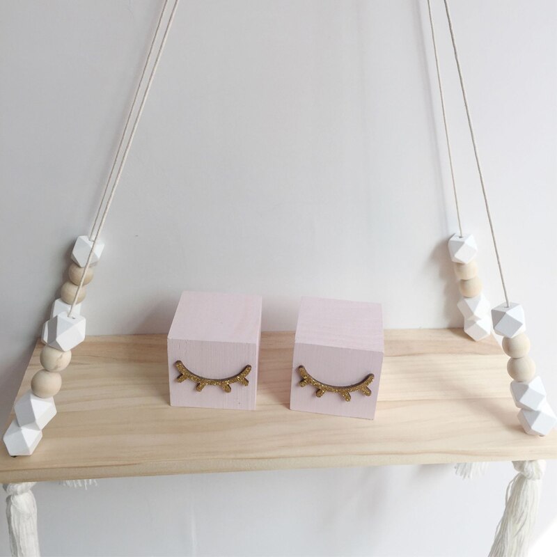 Étagère murale suspendue à pampilles en bois | Rangement de pièces, perles, décoration pour chambre d'enfants personnalité, 1 pièces, ornements pour décoration de la maison