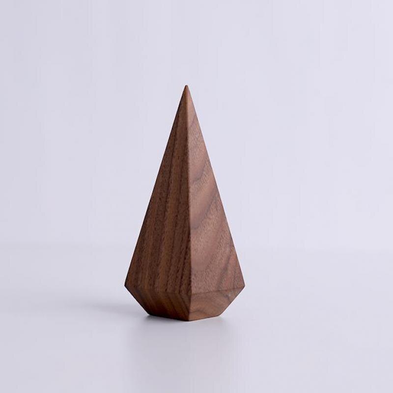 Konisk trekloss ringholder finger trebord ringe vise stativ smykke stativ hjem ornamenter kunst ringe stativ holder: 105mm