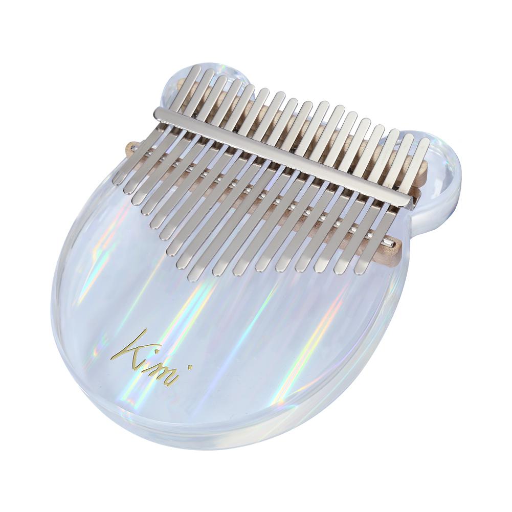 Kalimba Acrylic 17 Key Transparent Thumb Piano Mbira Sanza with Tuner Hammer Gig Kalimba Case Manual Christmas