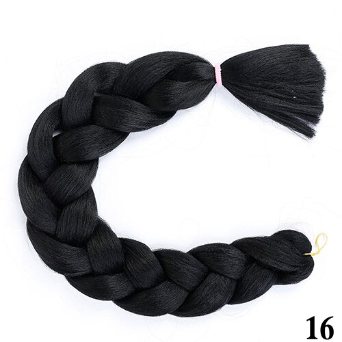 Difei syntetiske 82 " jumbo fletningshår skridtfletninger ren farve blå pink lilla fletning hair extensions: #24