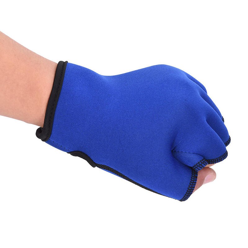 1 paar Schwimmen Handschuhe Aquatische Fitness Wasser Widerstand Trainings Paddle Halbhand Mitten Hand Werkzeug Multi-größen Aerobic Klassen