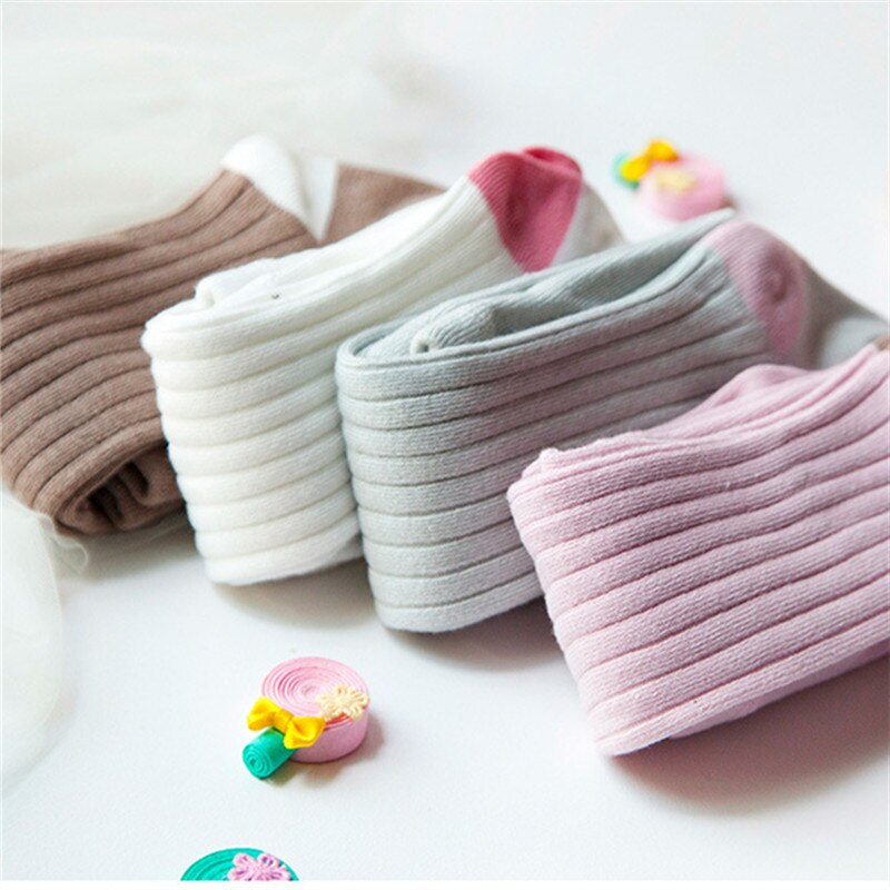 5 stücke Anyongzu unisex Winter Gekämmte Baumwolle Kleine Frische Und Hohe Elastische Vertikale Streifen Baby Gamaschen freundlicher strumpfhosen