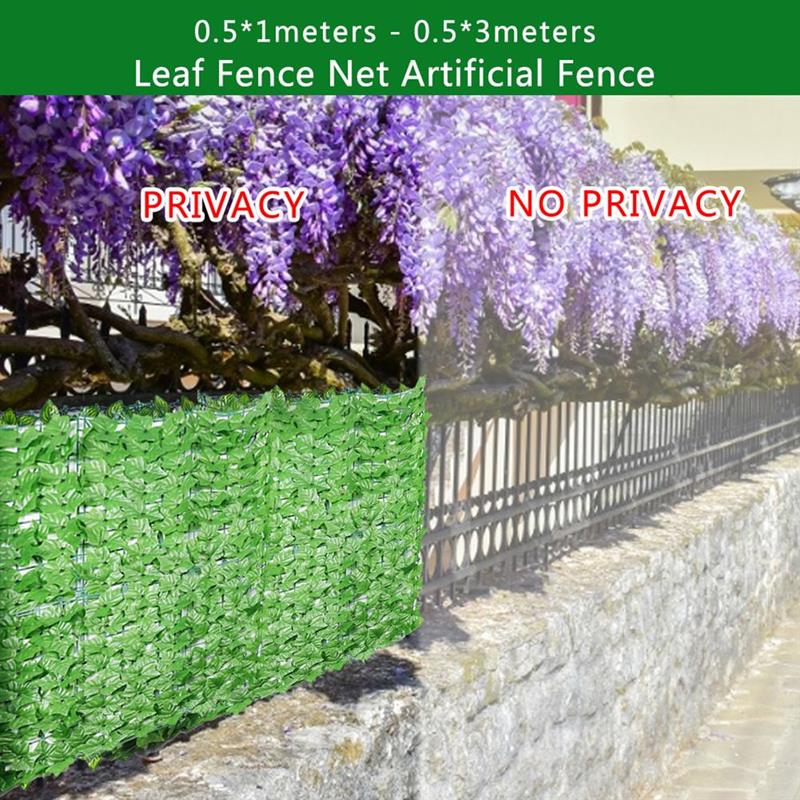 Artificial Ivy Fence Privacy Fence Green Plants Leaf Privacy Garden Green Dill Balcony Fence Backyard Decorative Plant Wall
