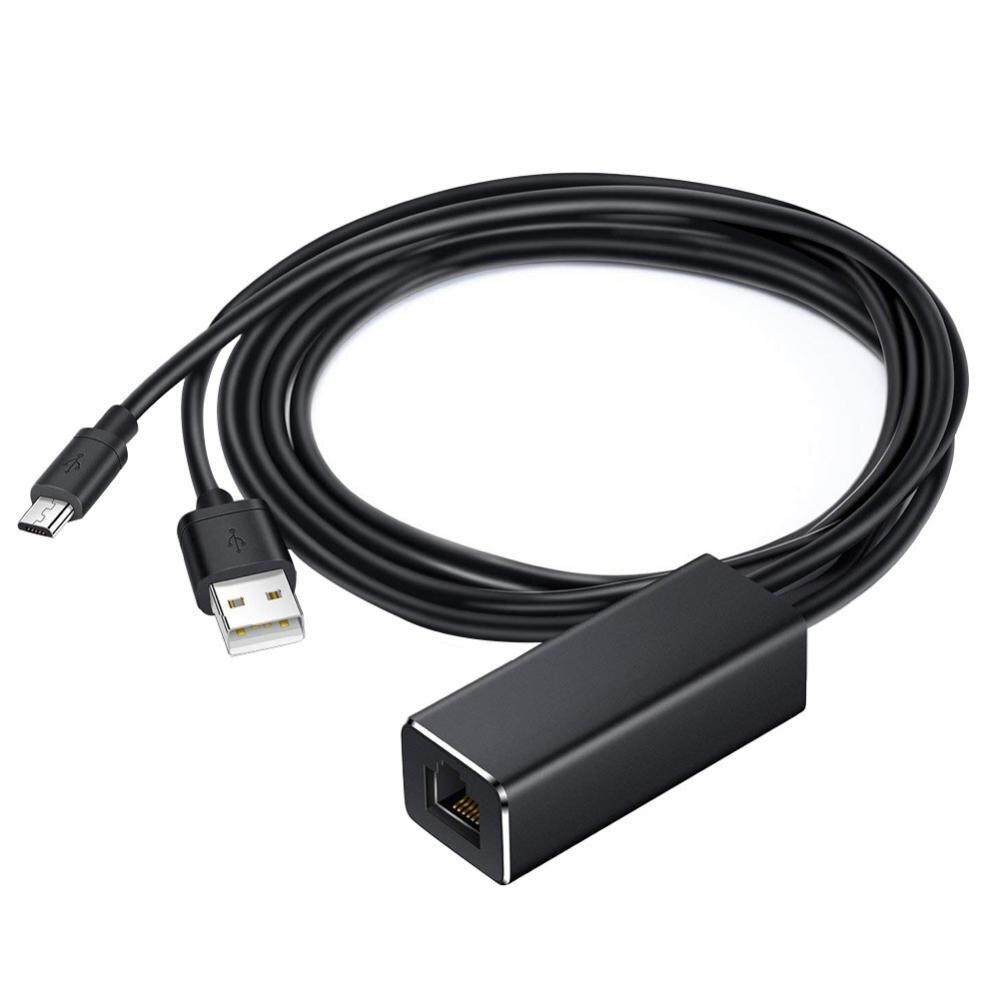 2 in 1 Micro USB Network Ethernet Adapter Cable for Chromecast Fire TV Stick: Default Title