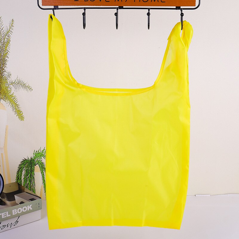 Shopping Bag riciclabile Ecologico Riutilizzabile Viaggi Tote Sacchetto di Nylon Piegante della Borsa del Sacchetto di Libro Stampato Sacchetto: Giallo