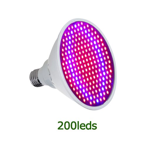 Bombillas LED de espectro completo para cultivo de plantas, 60/126/200 LED, lámpara de cultivo E27, Phytolamp para plantas de interior, Hydro Flower Veg Grow Tent: 200leds 85-265V