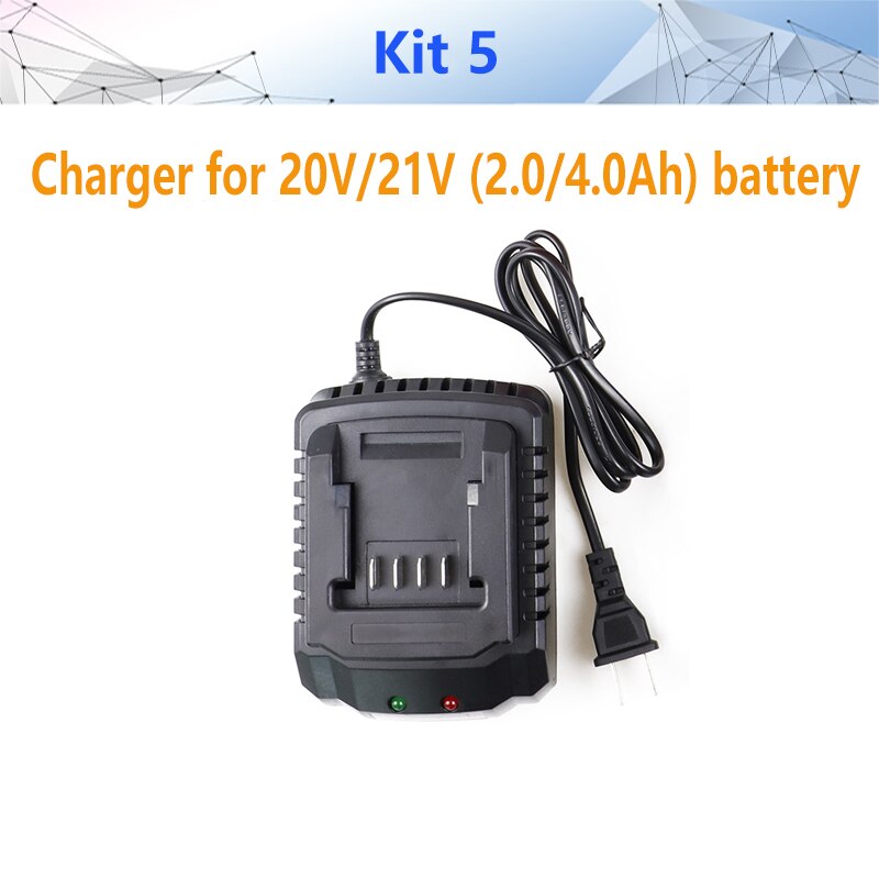 16.8V/20V Cordless 2.0/4.0Ah Lithium Battery And Charger For 16.8V/20V Pruning Shear Chainsaw And Brushless Angle Grinder: Light Grey