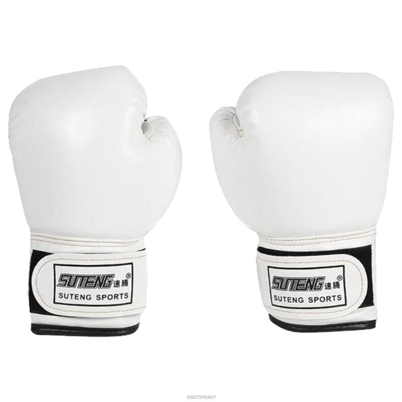 3-10v lasten nyrkkeilyhanskat lapsille lapsille nuorille nyrkkeilysäkki potkunyrkkeily muay thai rukkaset mma harjoitussparraushanskat: Valkoinen
