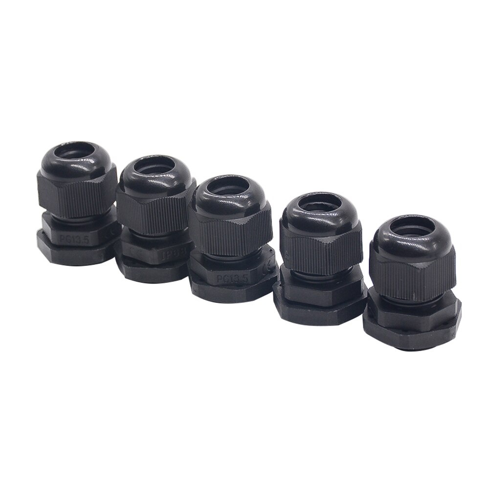 10pcs/lot IP68 PG19 for 12-15mm Cable CE Waterproof Nylon Plastic Cable Gland Connector