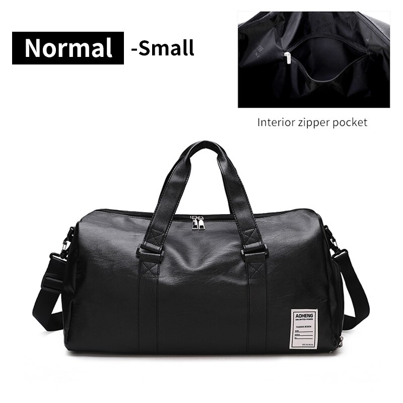 Männliche Leder Reisetasche Große Duffle Unabhängige Schuhe Lagerung Große Fitness Taschen Sport Gym Handtasche Gepäck Schulter Taschen XA103M: Normal S