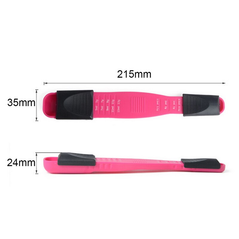 Adjustable Teaspoon Double Measuring Spoon Kitchen Gadget Tools Kitchen Baking Accessories Scale Plastic Baking Spoon