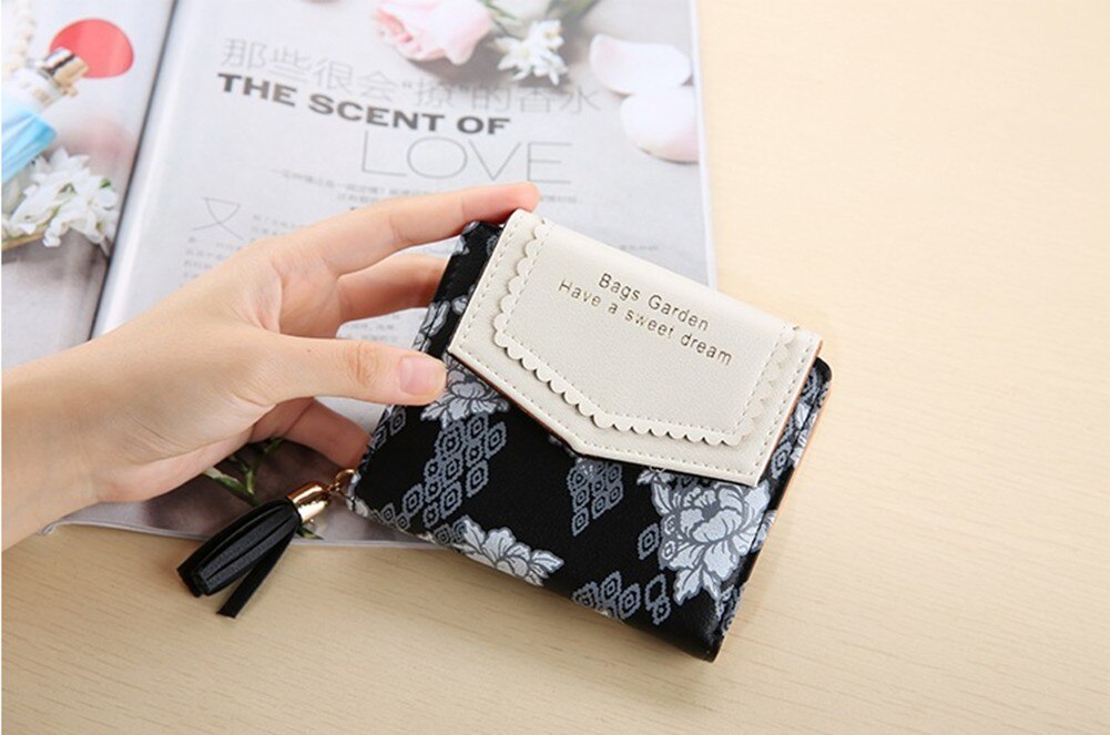 US Women Girls Short Wallet Coin Purse Organizer Pocket Small Credit Card Holder: 2