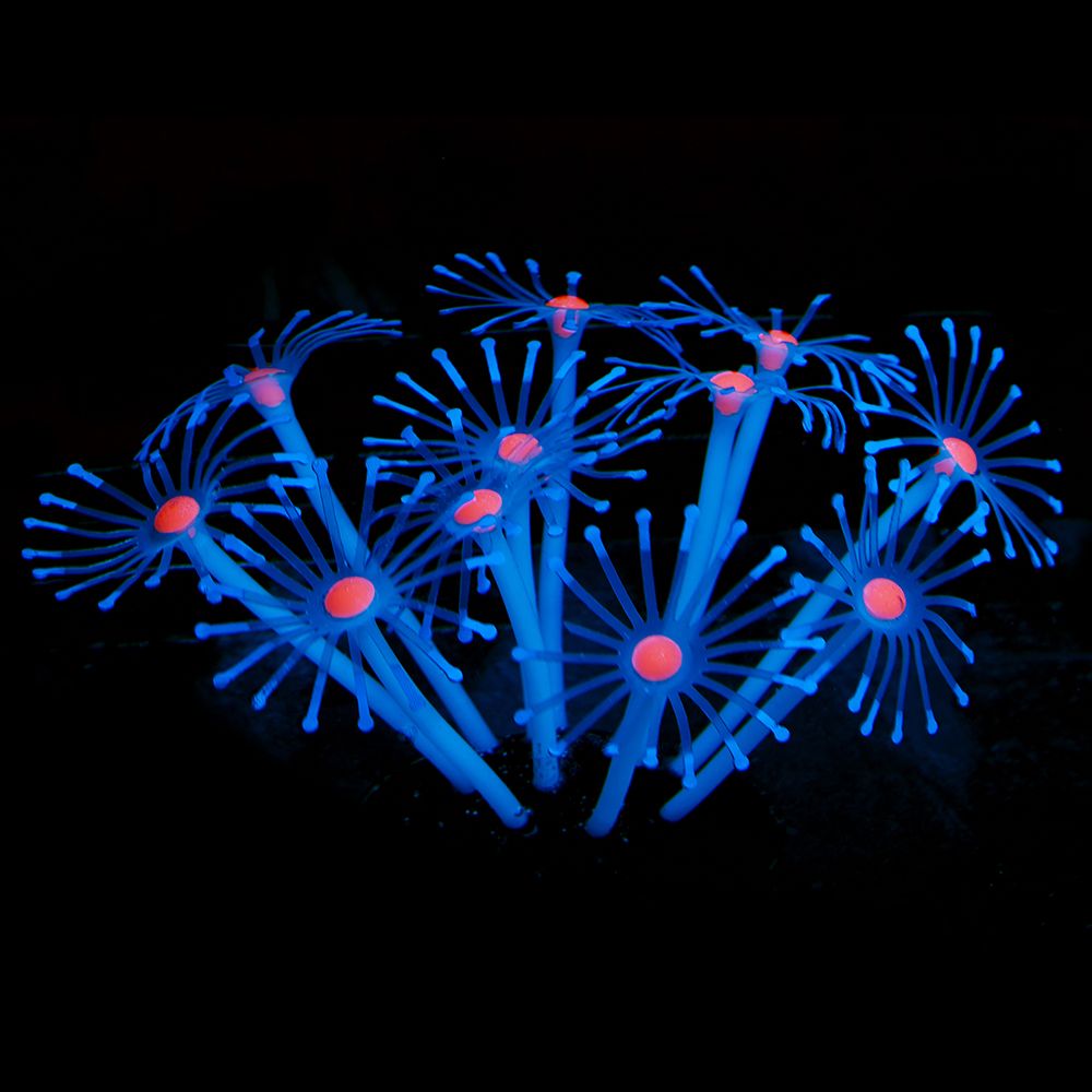 Aankomsten 1 stuks 21cm hoge siliconen kunstmatige vissenkom aquarium koraal plant bloem ornament waterdecoratie huisdecoratie: 8