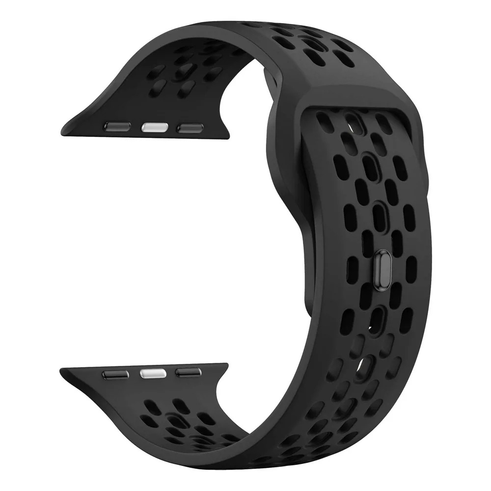Sports silikonerem til apple watch band 46mm 45mm 44mm 42mm 49mm 41mm 40mm armbånd iwatch serie 10 ultra 9 8 7 6 5 4 se