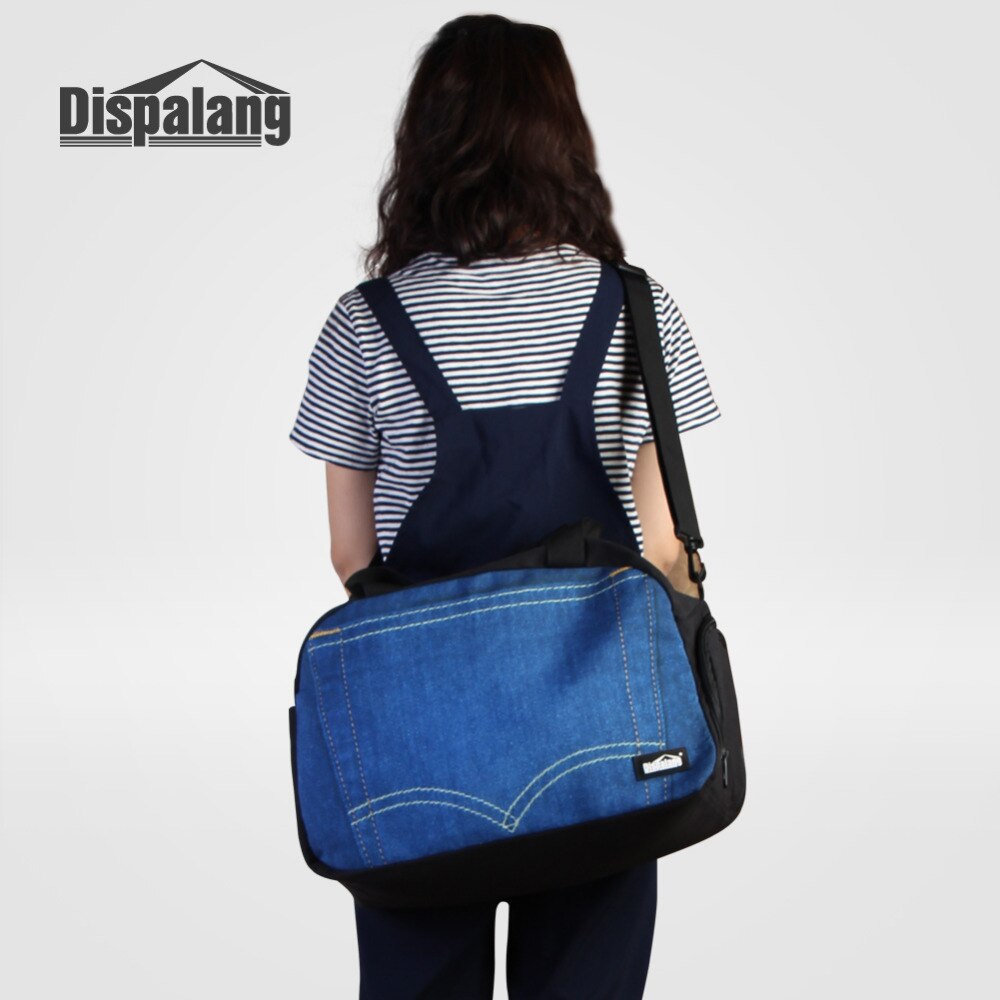 Dispalang-bolsa de viaje de gran capacidad con estampado de unicornio, bolsa de lona de viaje con almacenamiento independiente de zapatos, bolso de hombro para fin de semana