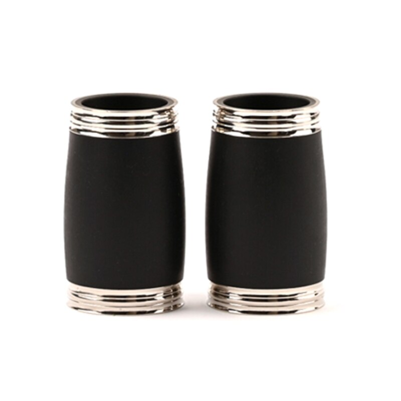 Tubes métalliques de rechange pour clarinette, 2 pièces/ensemble, pièces de rechange pour Instrument de réglage, noir: 54mm