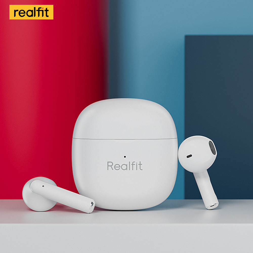 Realfit F1 Bluetooth-Kopfhörer aus gezeichnete Hifi Tws drahtlose Ohrhörer für Realme Xiaomi: WHITE