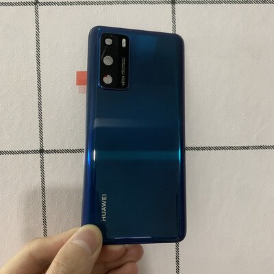 Originele Rear Terug Behuizing Deur Voor Huawei P40 Pro Glas Batterij Cover Voor P40 P 40 Back Cover Behuizing Vervanging onderdelen: P40 Deep Sea Blue