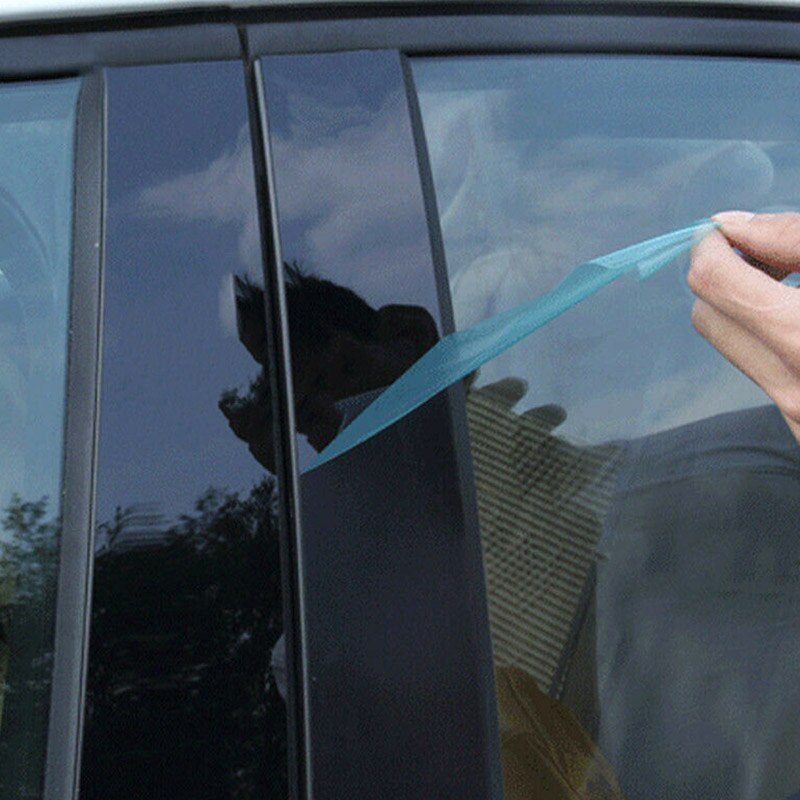 Kit de repuesto de tiras de molduras de ventana de coche, accesorios para puerta de Pilar negro, 8 Uds.
