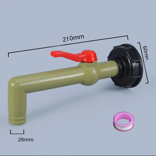 IBC tank adapter water cube valve fittings Garden irrigation connector Easy use Hose Switch Faucets: WHITE