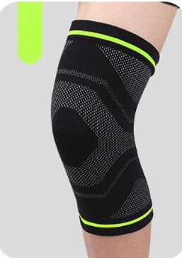 1 pc sport kniebeschermers, gebreide warme fitness meniscus patellabeschermers basketbal voetbal hardloopleggings kniebeschermers: Groente / Ik