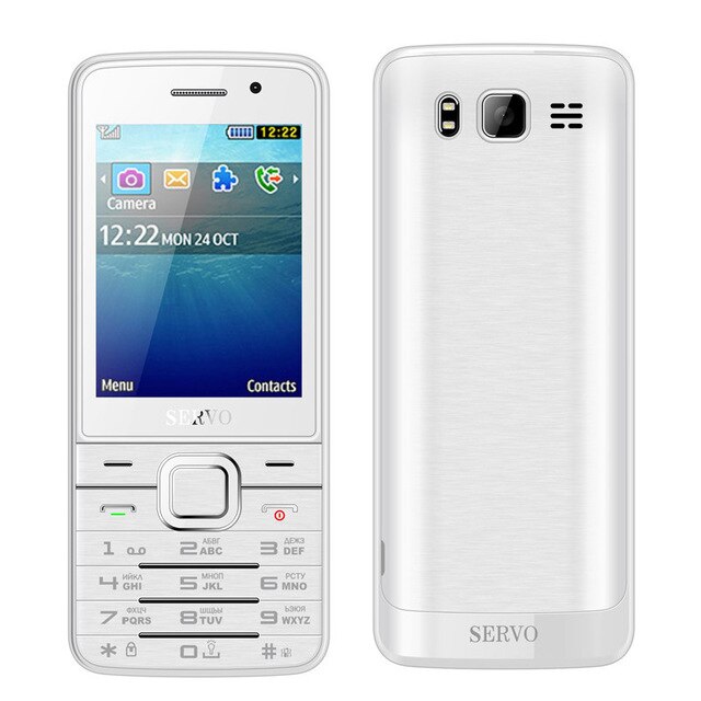 Originele Servo V9500 Quad SIM Kaarten 2.8 inch HD Mobiele Telefoon GPRS Bluetooth trillingen MP4: Standard / WHITE