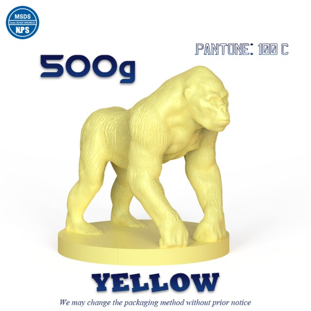 PANCURE 3D Printer Rapid Resin LCD DLP SLA UV-Curable 405nm Photopolymer Printing Liquid 500g 1000g: Yellow 500g