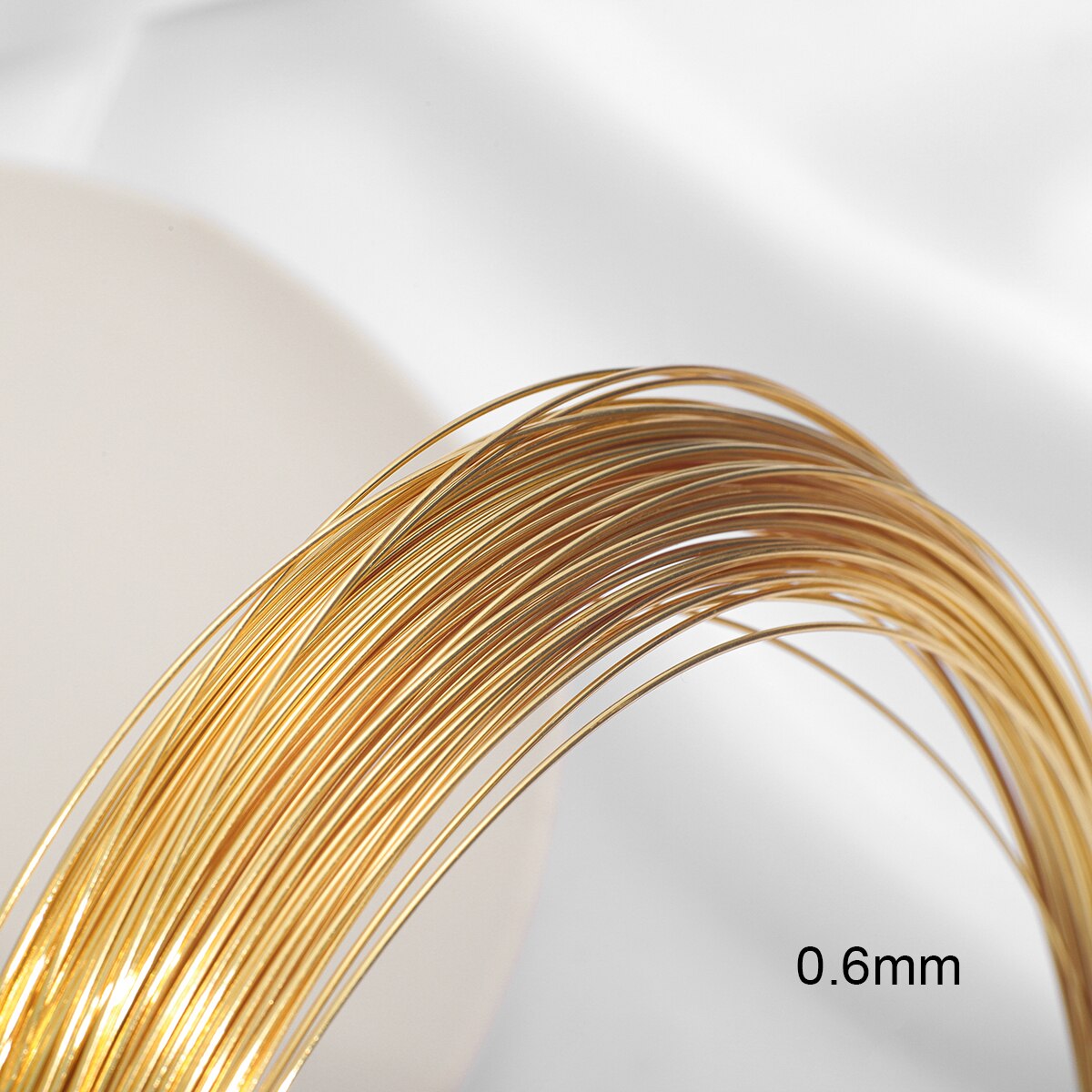 1Meter 18KGold Plating Copper Beading Wire Cord String for Diy Winding Necklace Bracelet Jewelry Finding Craft Making Accessory: style1 0.6mm