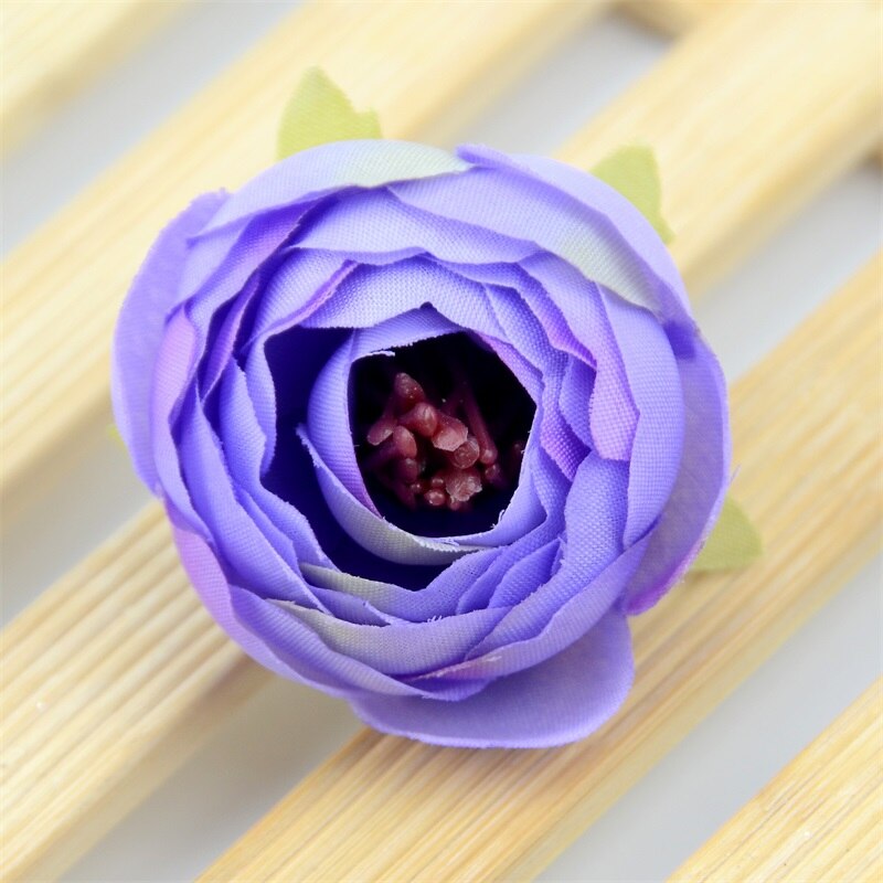 30 st 3.5cm mini konstgjorda rosknoppar snittblomma huvud bröllop juldekoration gör det själv sreath hantverk blommor tillbehör: Lätt puprle