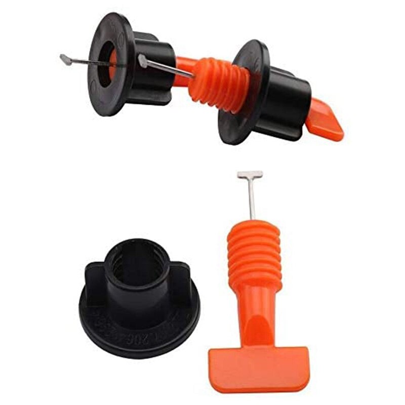 100 Pcs Flat Ceramic Floor Wall Construction Tools Reusable Tile Leveling System Kittile Kit for Tile with Wrench