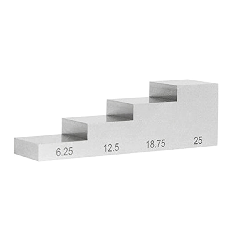 4 Step Test Block Stainless Steel Calibration Block UT Block Thickness Step Wedge Ultrasonic Test Block 6.25-25mm