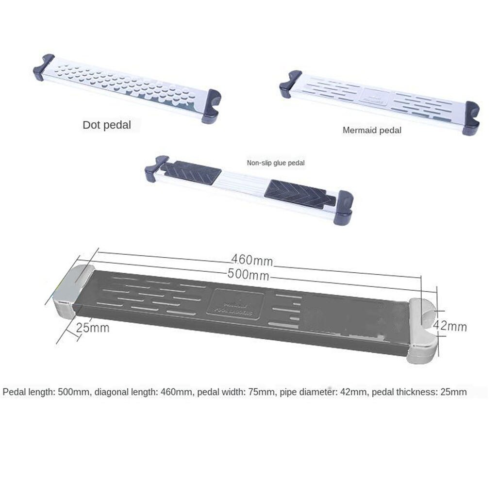 304 rustfritt stål basseng anti -slip pedal undervanns trinn erstatning trapp svømming dykking basseng tilbehør