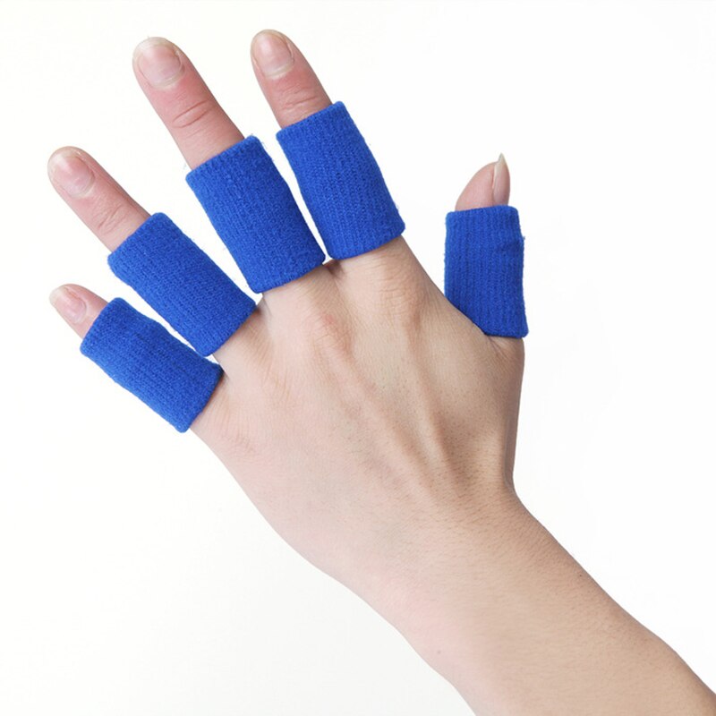 10 Stuks Nylon Elastische Vinger Mouwen Sport Brace Duim Protector Voor Basketbal Zomer Outdoor Fitness Bescherming Fietsen