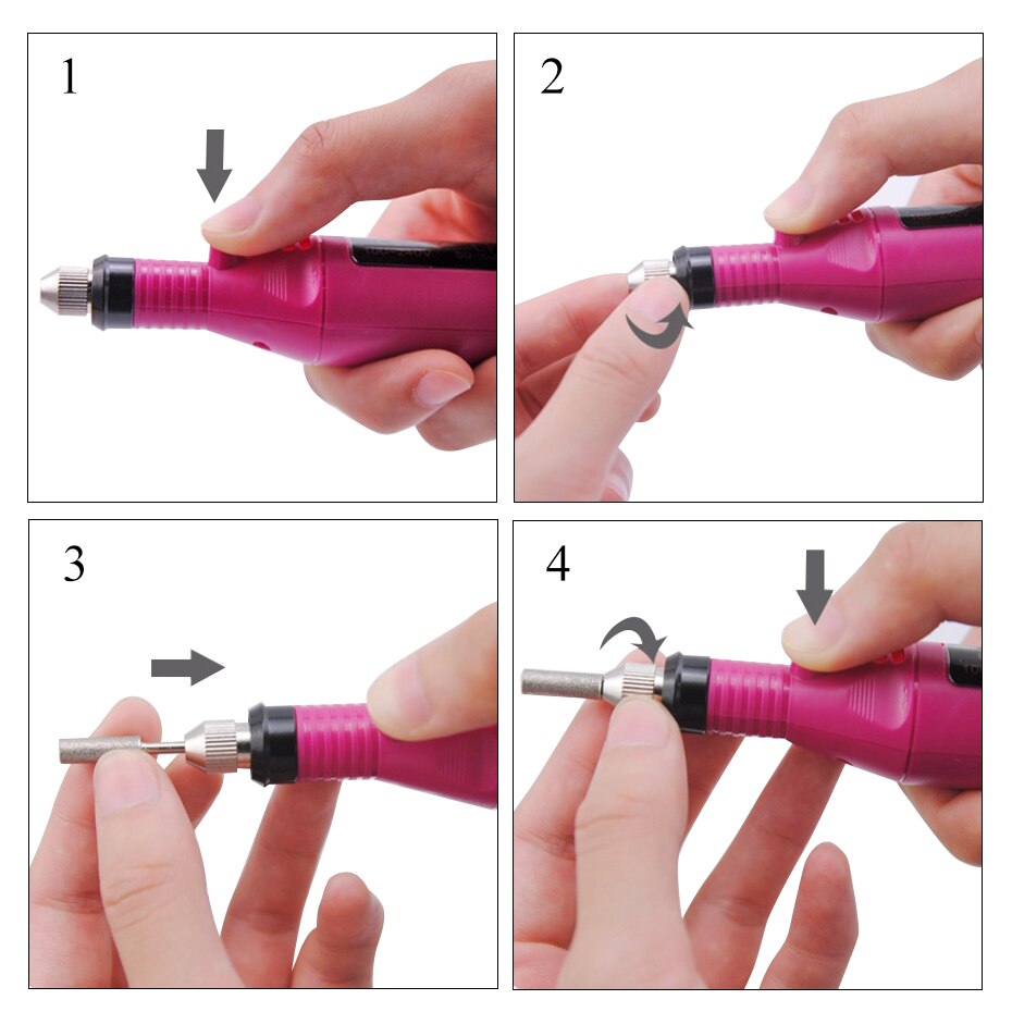 Pulidora eléctrica de uñas, 20000rpm, pluma, fresas para manicura, lima de uñas, herramientas de pulido, LYHBS-011P de pedicura