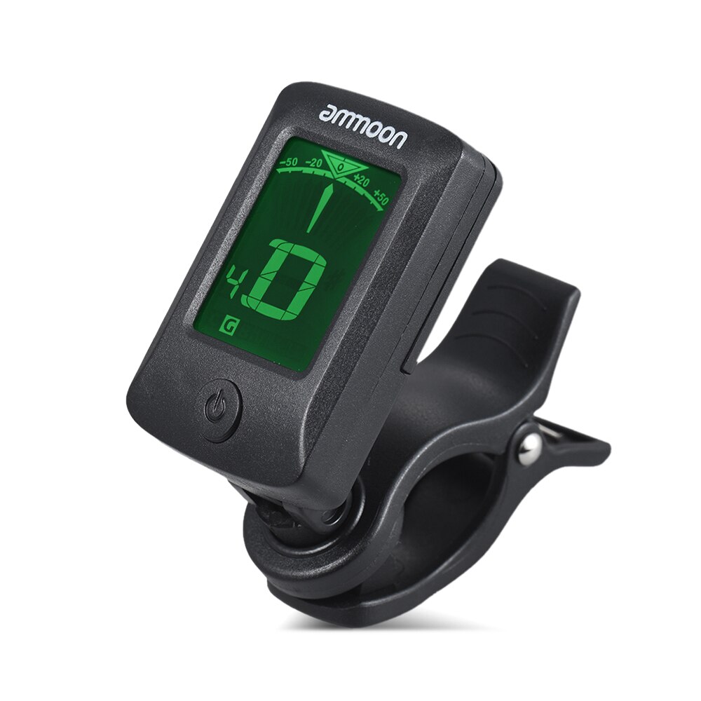 ammoon AT-07 Digital Electronic Clip-On Tuner LCD Screen for Guitar Chromatic Bass Ukulele C/ D Violin