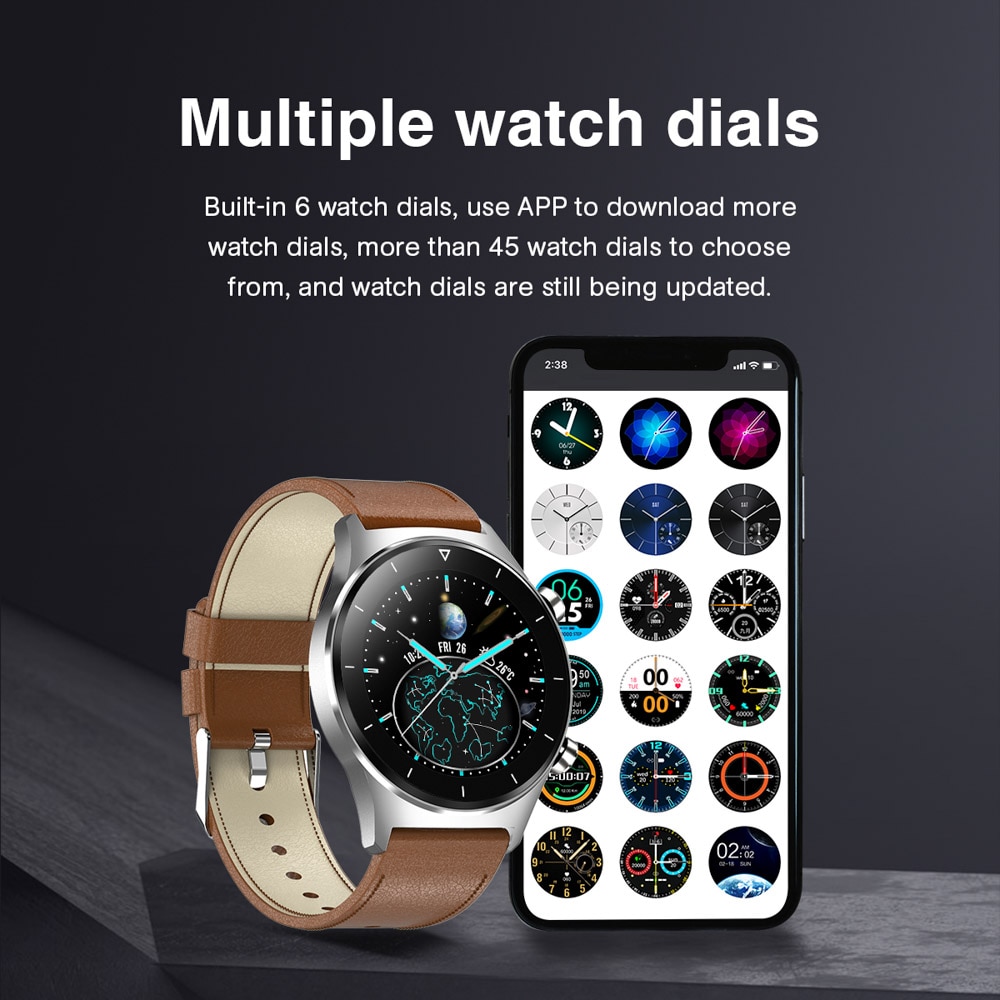Smartwatch Men Full Touch Screen 1.28" IPS 240x240 IP68 Waterproof Bluetooth 5.0 Fitness Tracker
