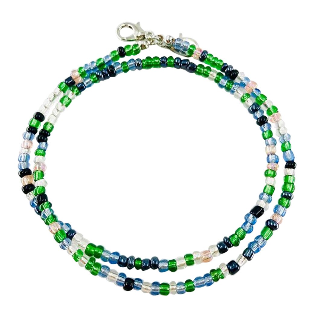 Cordón para mascarilla, cuerda antiseparación, cuentas de colores, antipérdida, anticaída, para colgar en el cuello, 1 unidad